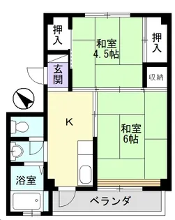 コーポイーストヒル【4階】の間取り