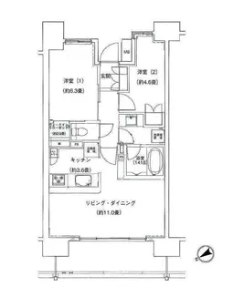 パークホームズ松戸駅前レジデンス【6階】の間取り
