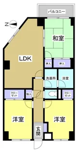 ホリホックイン和田【4階】の間取り