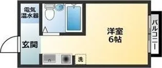 ステューディオ長瀬【4階】の間取り
