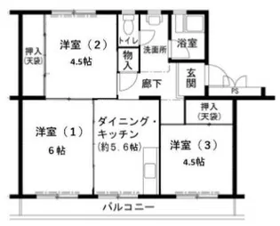 ビレッジハウス志染【2階】の間取り