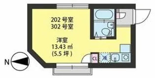 VILLA YUTAKACHO【3階】の間取り