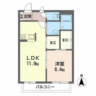 グリーンパレス八潮【1階】の間取り