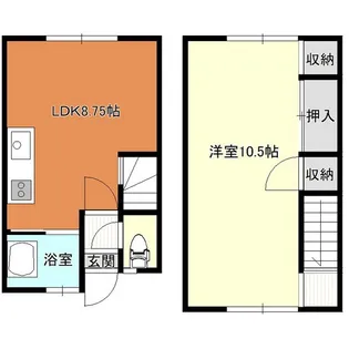 オーエム荘【1階】の間取り