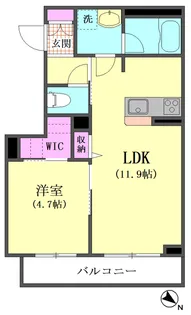 ミ・プリューム【1階】の間取り