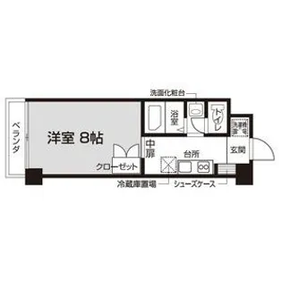 バウスクロス仙台宮町【学生マンション】【6階】の間取り