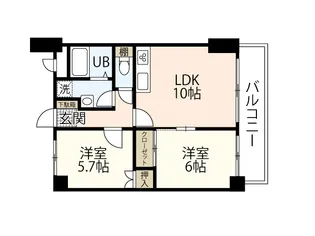ミラドール奥田西町【3階】の間取り