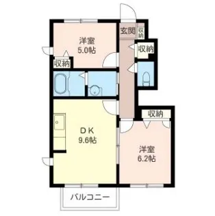 サニーフラット千葉寺【1階】の間取り