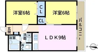 若松レジデンス【5階】の間取り