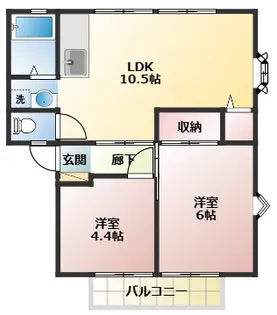コーポ八坂【2階】の間取り