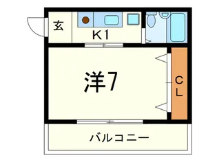 高羽レディースMレインボウ【2階】の間取り