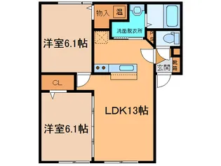グランドール彩【1階】の間取り
