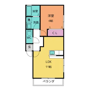 メゾンリベルテ【2階】の間取り