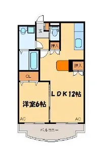 ヴェルジュ壱番館【1階】の間取り