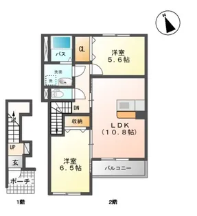 てらす はに【2階】の間取り