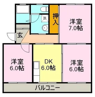 グランドール太田 A【2階】の間取り