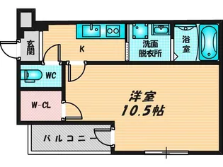 フジパレス高井田西III番館【3階】の間取り