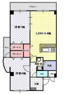 BEAU CHAMPS夢運【5階】の間取り