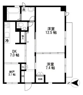 ルネサンス東小金井【1階】の間取り