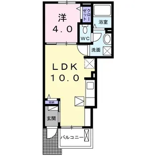 フィールドビーチ加茂名【1階】の間取り