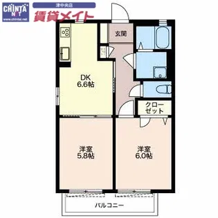 ノヴェル・フォー A【2階】の間取り