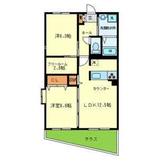 アビタシオンデュプルミエ【3階】の間取り