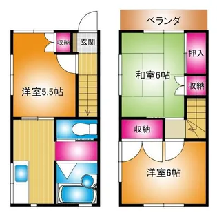 宮田コーポB棟【1階】の間取り