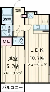 グランクオール千住大橋【1階】の間取り