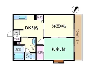 ダイヤモンドハイツB棟【2階】の間取り