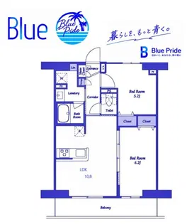 LIBR GRANT 藤沢【9階】の間取り