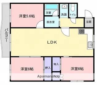 セントラルコーポ新中野【3階】の間取り