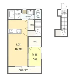 エルズガーデンピオニー【2階】の間取り