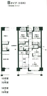カームコート 八景島【3階】の間取り