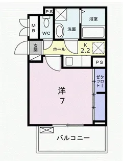 クーランデール B【3階】の間取り