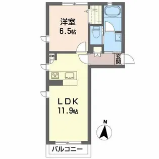 メゾン・リベルテ【1階】の間取り