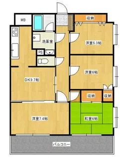 ラヴィータ桑野【3階】の間取り