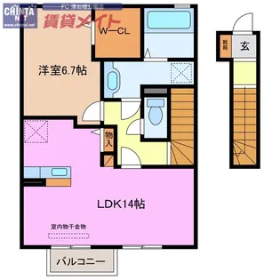 グレイスアベニュー一身田 A【2階】の間取り