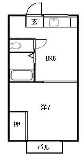 エステートピア台原【1階】の間取り