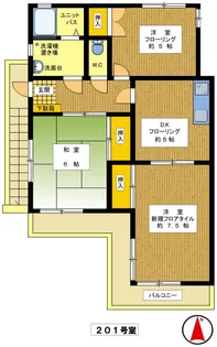 三鷹永谷ハイツIII【2階】の間取り