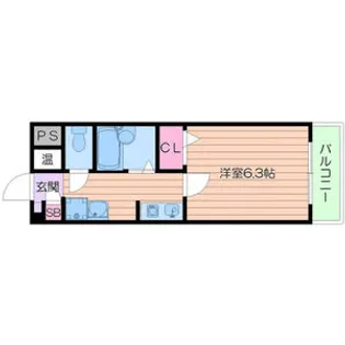 1Kの間取り画像