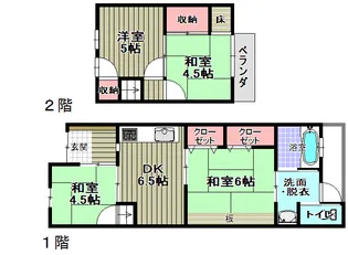 京都府京都市北区紫竹牛若町【一戸建】の間取り