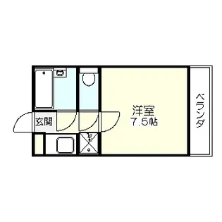 ウエストフラット【1階】の間取り