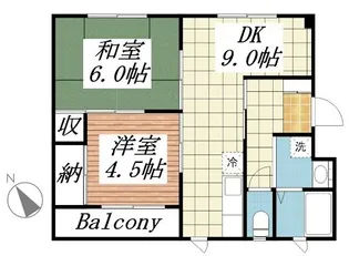 ハイツカクト【3階】の間取り