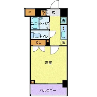 スカイコート月島【2階】の間取り