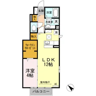 アルカディア/インペリアル インペリアル【1階】の間取り