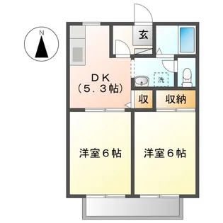 ブロードビューII【1階】の間取り