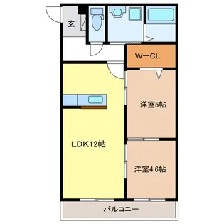 岐阜県岐阜市鏡島鏡島町【マンション】の間取り