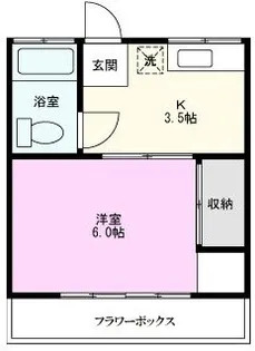 パークハイツA【1階】の間取り