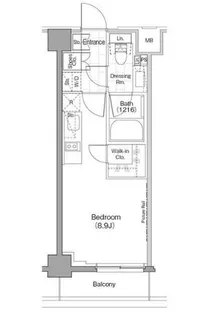ザ・パークハビオ新宿【4階】の間取り