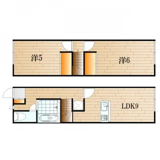 山口県下関市形山みどり町【アパート】の間取り